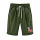 thumbnail image 1 of Pantalones cortos de lino y algodón de talla grande con estampado de bandera de verano para mujer con cinco puntos Pompotops ulkah937707, 1 of 3
