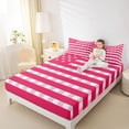 thumbnail image 5 of Homewish Modern American Flag Twin Sheet Sets for Kids, Cartoon Stars Print Twin Fitted Sheet, Hot Pink Abstract Flat Sheet, Super Cozy Room Decor, 3 Pieces, 5 of 8