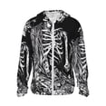 thumbnail image 1 of Balery Gothic Skull Floral Art Sudadera ligera de manga larga con capucha y protección solar UPF 50+ para hombre y mujer, ideal para pesca y running-X-Large, 1 of 7