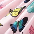 thumbnail image 5 of GYRATEDREAM Toddler Girls Dress Kids Square Neck Flutter Sleeves Casual Dress Butterfly Print Sundress for Kids, 5 of 8