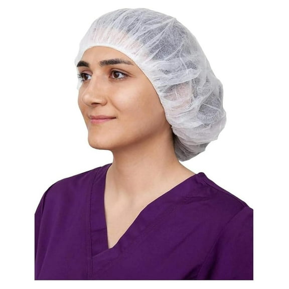 Case of 1000 Hair Nets Food Service Disposable Bouffant for Lab Beauty Extra Large 24 inch White