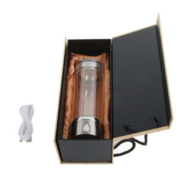 Botella de agua rica en hidrógeno con generador de hidrógeno de 380 ml, tecnología SPE, recargable por USB, portátil