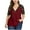Wine, variant on TIHLMK Ladies Tops and Blouses Plus Size Womens Casual Half Sleeve Solid Lace V-Neck Splicing T-shirt Net Yarn Tops Green