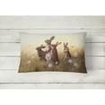 thumbnail image 2 of Carolines Treasures BDBA0144PW1216 Rabbits in the Dandelions Fabric Decorative Pillow 12H x16W multicolor, 2 of 3
