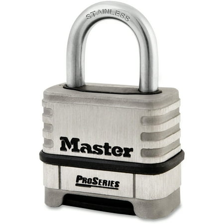 - Master Lock, MLK1174D, ProSeries Stlss Steel Combo Lock, 1 Each, Stainless Steel