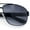 Black - Smoke, variant on Mens Luxurious Euro Gentlemanly Rectangle Agent Metal Rim Sunglasses Black - Smoke
