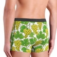 thumbnail image 4 of Men's Boxer Briefs, Cute Lime Green Grape Soft Comfy Mens Underwear Boxer Briefs Breathable With Widen Waist, 4 of 7