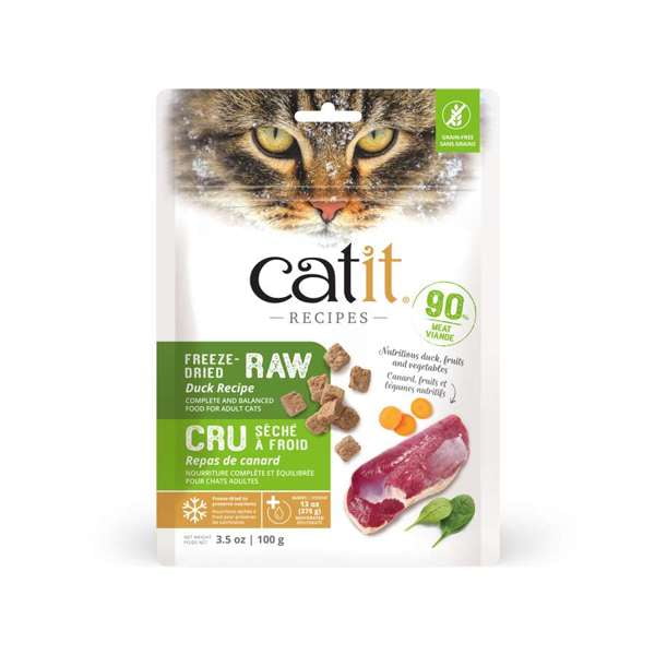 Nourriture Recettes Catit Cru séché à froid, Canard, 100 g