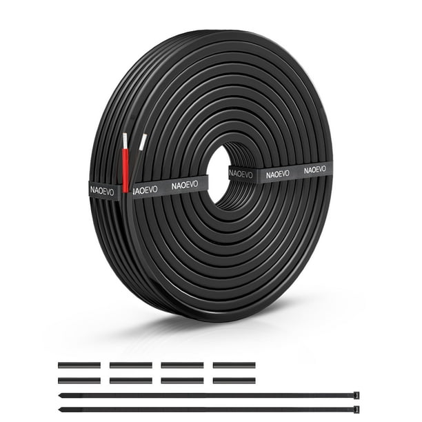 Cable eléctrico NAOEVO, calibre 16, 2 conductores, 16 AWG, 15 pies