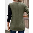 thumbnail image 4 of Women Color Block Blouse Button Decor Color Block Blouse Soft Breathable Long Sleeve Pullover Casual Top, 4 of 5