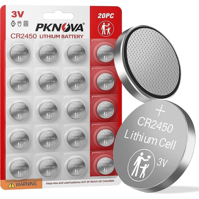2025 Latest Model CR2450 3V Lithium Battery, 20 Pack, 3V Button Cell Batteries