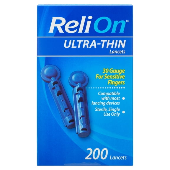 ReliOn Ultra-Thin Blood Lancets, 200 Count
