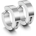 thumbnail image 5 of 316L Surgical Steel Clip On Men Women Hypoallergenic Non-piercing Hoop Earrings, 5 of 22