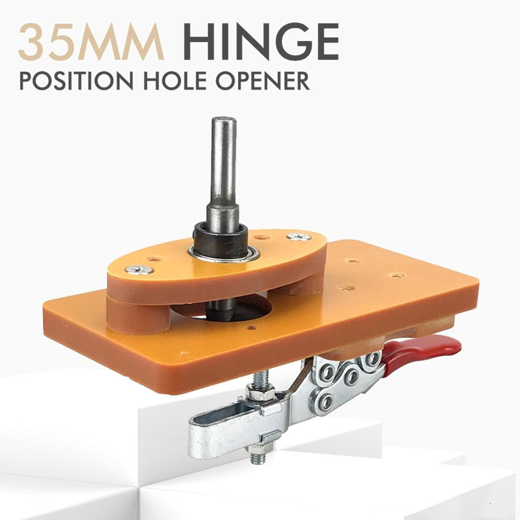CEORPER 35mm Concealed Hinge Jig Set Hinge Drilling Hole Woodworking Tool Drill Bits