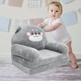 thumbnail image 3 of Asiento infantil con forma de elefante, encantador sofá plegable para niños, sofá creativo de felpa para bebés., 3 of 6