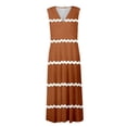 thumbnail image 4 of Sngxgn Women's Long Full Slip Dress Sleeveless(Brown,S), 4 of 4