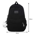 thumbnail image 2 of Bolsa Mochilas casuales Mochila de mujer de gran capacidad Simple para deportes al aire libre (Negro) Likrtyny  Para Estrenar, 2 of 8