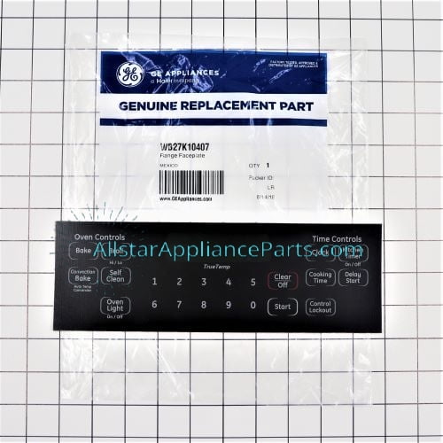 GE Range/Stove/Oven Overlay WB27K10407