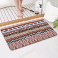 thumbnail image 4 of Multicolor Geometric Pattern Bathroom Rugs Mat,Non Slip Microfiber Bathroom Rug,Rubber Backing,Soft Bathroom Mats for Bathroom Floor,Tub and Shower,17x30in(43x75cm), 4 of 5