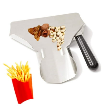 

Popcorn Scoop-Stainless Steel Popcorn Scoop Easy Fill Tool for Bags & Boxes Great Utility Serving Scooper for Snacks Desserts Ice French Fry Scoop