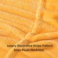 thumbnail image 3 of Bertte Plush Throw Blanket Super Soft Fuzzy Warm Blanket | 330 GSM Lightweight Fluffy Cozy Luxury Decorative Stripe Blanket for Bed Couch - 50"x 60", Yellow, 3 of 7