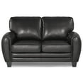 thumbnail image 2 of Lexicon Rubin Bonded Leather Loveseat in Black, 2 of 5