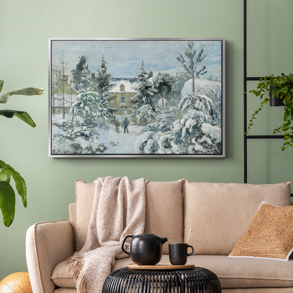 Vintage Landscape-CCXC By Wexford Home Framed in Silver Wood Gallery Wrapped Canvas 25 in. x 37 in.
