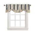 thumbnail image 3 of Striped Ship Rudder Anchor Window Curtain Living Room Kitchen Cabinet Tie-up Valance Curtain Rod Pocket Valance, 3 of 6