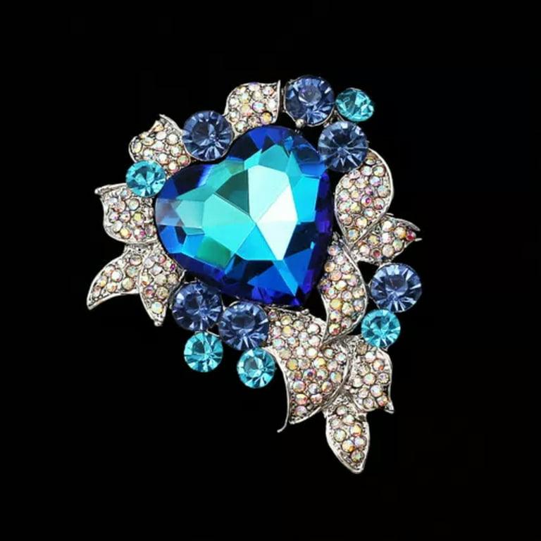 QQTDFG New Fashion Shiny Crystal Rhinestone Love Heart