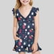 thumbnail image 5 of Odeerbi 7-16 Años Traje de Baño de Una Pieza Para Niñas Traje de Baño Hawaiano de Verano Con Volantes Traje de Baño Acolchado Con Bolsillo, 5 of 9