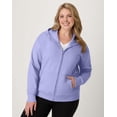 thumbnail image 2 of Hanes Just My Size EcoSmart Women's Full-Zip Fleece Hoodie (Plus ) Peri Blue 2X, 2 of 6