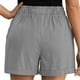 thumbnail image 5 of Pantalones Cortos de Piernas Anchas para Mujeres Lino de Color Sólido, Cintura Elástica Cómoda Longitud Regular, 5 of 7