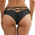 thumbnail image 2 of Women's Underwear Moisture Lace Sexy Triangle Midriff Lace Underwear Soft Lightweight Brief, 2 of 6