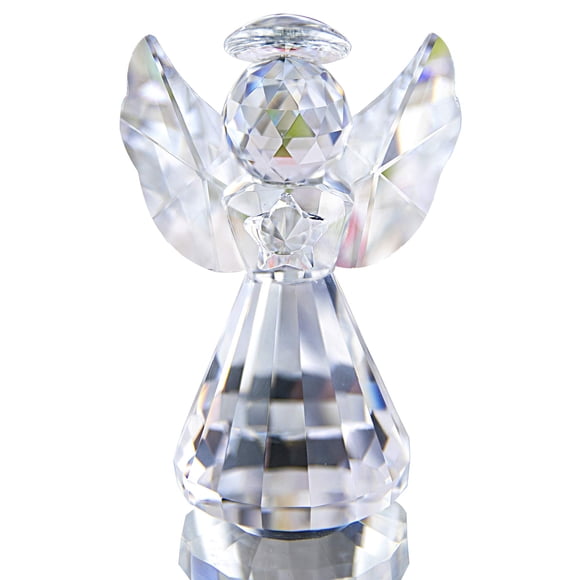 Figura de cristal con forma de ángel, pisapapeles, decoración, cristal, HDCRYSTALGIFT