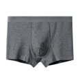 thumbnail image 3 of Ceisia Men's Solid Cotton Stretch Mid-Rise Boxer Briefs for Comfort & Daily Wear Gray XXL Gifts, 3 of 4