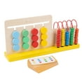 thumbnail image 1 of Rompecabezas deslizante de madera Color y forma Marco de coloridas Abacus Brain Teasers Juguetes de filas Marco de madera, 1 of 9