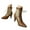 Khaki, variant on Victorian Ankle Boots for Women Lace up Mid Heel Witch Pointed Toe Glitter Sparkly Vintage Dress Short Boots