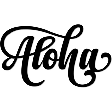 New Aloha Iron Crafts Home Sign Wall Art Decor Decorative Accent Metal Art Wall Sign Home Decor Wall Decor Metal Wall Hanging