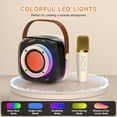 thumbnail image 2 of Bocina JYX, Altavoz Bluetooth Portátil con Micrófonos Inalámbricos y Luces LED de Colores, D39, 2 of 9