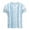A-Light Blue754, variant on XIAONU Men's Retro Bold Color-Blocked Striped V-Neck T-Shirt Short-Sleeve Slim-Fit Casual Everyday Top