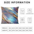 thumbnail image 5 of Acheng Short Plush Pillowcase 1 Piece Gold and Blue Abstract Art White, 5 of 5