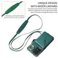 thumbnail image 3 of for Samsung Galaxy A53 5G PU Leather Back + TPU Frame Rugged Case, Classic 360 Rotating Ring Kickstand Card Slots Shoulder Strap Drop Protective Slim Fit Shockproof Phone Case Cover, Green, 3 of 12