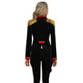thumbnail image 3 of TiaoBug Womens Long Sleeve Velvet Tailcoat Blazer Circus Show Tassel Jacket Carnival Halloween Cosplay Costume Black XL, 3 of 7