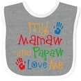 thumbnail image 3 of Inktastic Mamaw and Papaw Love Me Boys or Girls Baby Bib, 3 of 4