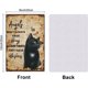 thumbnail image 2 of Letreros de hojalata de gato negro, vintage, divertidos, animales, restaurantes, arte de hierro, decoración rústica de pared, placa, póster de metal retro, decoración de gatos, letreros de decoración., 2 of 9