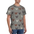 thumbnail image 2 of Bixox Men's Rooster Printed Short Sleeve Skinny Athletic T-Shirt, 2 of 6