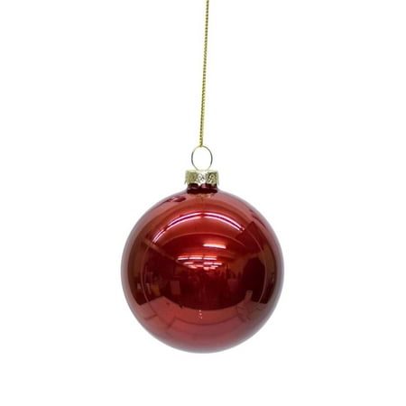 Ruby Bell - Club Pack of 12 Shiny Ruby Red Glass Christmas Ball Ornaments 3