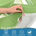 thumbnail image 3 of Yayeee Kitchen Curtains Tier Pair Light Filtering 27"x36" Rod Pocket Short Cafe Window Panel, Green Martini Glass, 3 of 7