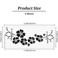 thumbnail image 2 of 4 Sheets Hibiscus Flower Car Sticker Hawaiian Stickers and Decals Black Automotive Decals Waterproof Vinyl Automotive Exterior Decor, 2 of 9
