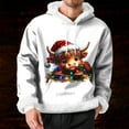 thumbnail image 3 of XUNKUSGA Ugly Christmas Hoodies for Men Cute Christmas Prints Fleece Trim Pullover Hoodies Casual Solid Color Hooded Sweatshirt Women Loose Long Sleeve Plain Hoodies S-2XL White, 3 of 8